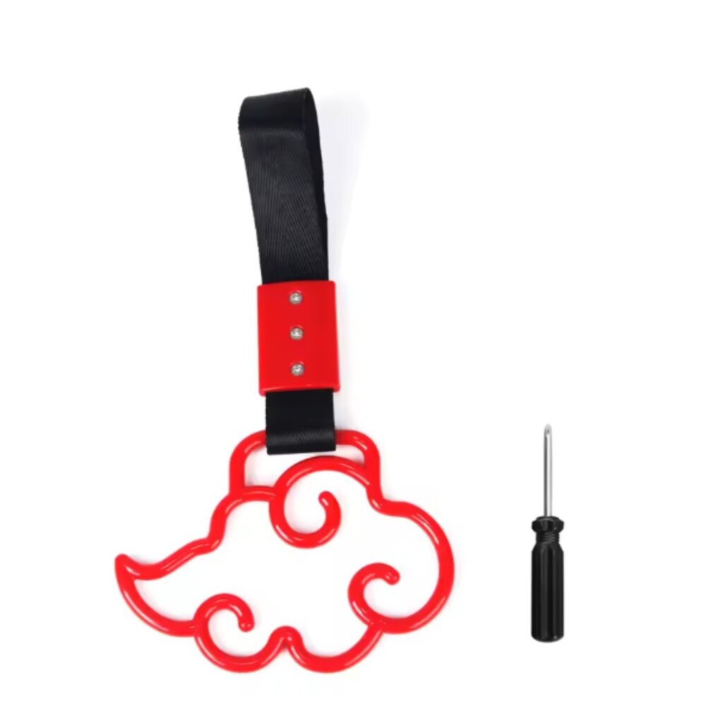 Cloud Shape Tsurikawa JDM Bus Handle, Drift Charm, Interior Car Accessory, Red